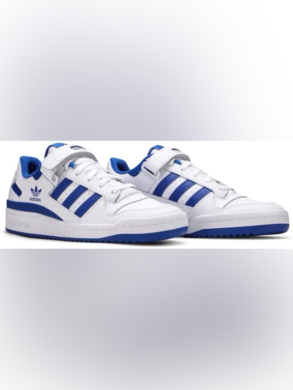 ADIDAS Forum Low J White Royal Blue Basketball Sneakers Shoes Mens 6.5 Women 7.5